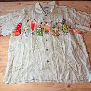 Big Dogs "IT'S 5 O'CLOCK SOMEWHERE" Men's Hawaiian Shirt Size X-Large.